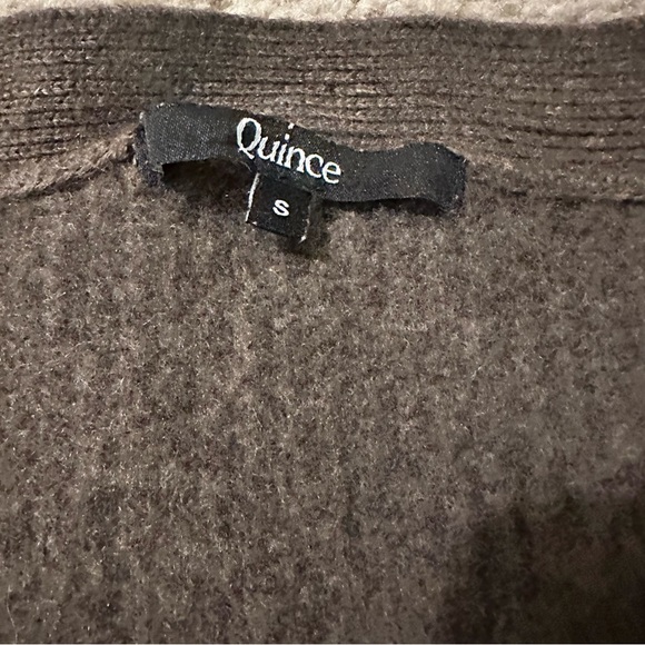 Quince Women’s Mongolian Cashmere Oversized Boyfriend Cardigan Sweater Brown S - Picture 3 of 9